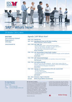 SAP – Whats New? - IDS Scheer AG