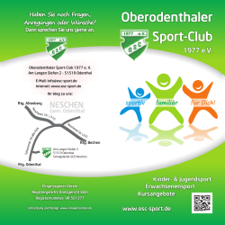 Flyer OSC Webseite - Oberodenthaler Sport-Club 1977 eV