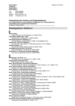 3 Verzeichnis der Vereine und Organisationen 55 - Haßfurt