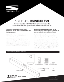 INVISIBAR TV3 - Sinclair Audio