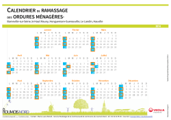 Consulter le calendrier de ramassage des recyclables