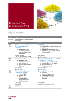 D-Day Programm 2014 - gmPlan GmbH
