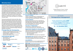 2014-12 Workshop Perioperative management HIPEC - Charité