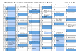 Schuljahresplan 2014/15 - Gymnasium Markneukirchen