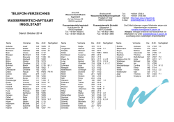 Telefon - Wasserwirtschaftsamt Ingolstadt - Bayern