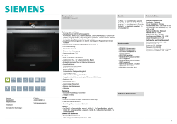 Siemens HS636GDS1 Dampfbackofen Vorgänger: Vertrieblicher