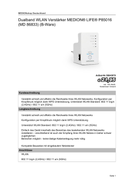 Dualband WLAN Verstärker MEDION® LIFE® P85016 (MD 86833
