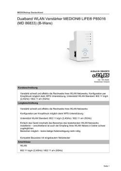 Dualband WLAN Verst&auml;rker MEDION&reg; LIFE&reg; P85016 (MD 86833