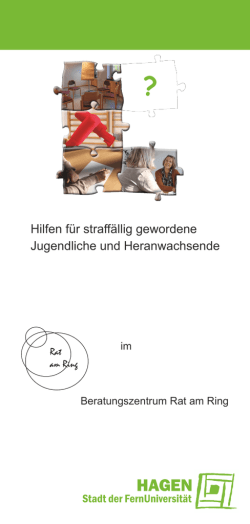Hilfen f&uuml;r straff&auml;llig gewordene Jugendliche und - Hagen