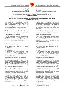 Protokoll der JK - Verbale della Riunione annuale - 14-12-07