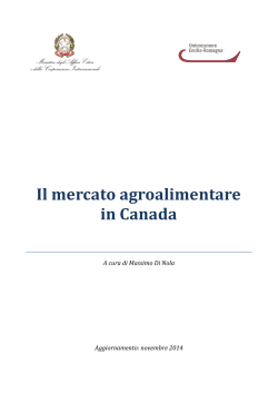 Il mercato agroalimentare in Canada