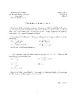 Blatt 1 - Mathematik