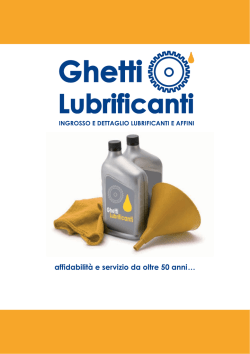 Prodotti - Ghetti Lubrificanti S.r.l.