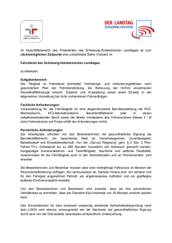Im Gesch&auml;ftsbereich des Pr&auml;sidenten des Schleswig-Holsteinischen