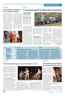Article dans Le Quotidien Jurassien du 2 mai 2014