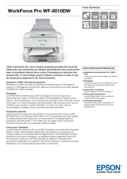 Fiche technique Epson WorkForce Pro WF-8010DW fran&ccedil;ais