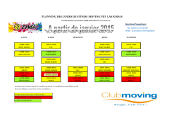 planning des cours de fitness moving puy las