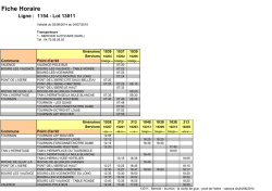 Fiche horaire Ligne 1154