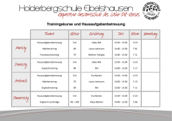 und Trainingskurse 2014/15 (PDF) - Holderbergschule
