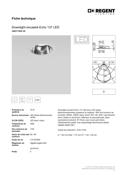 Fiche technique Downlight encastr&eacute; Echo 137 LED