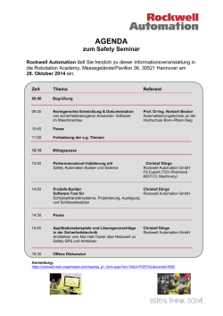 Download Ihrer Agenda - Rockwell Automation
