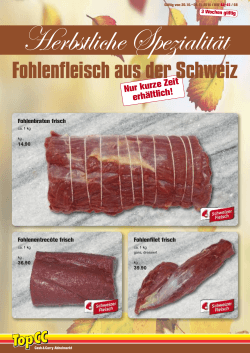 Fohlenfleisch aus der Schweiz - TopCC