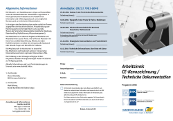 Flyer Arbeitskreis  CE  / Technische    - Institut Schramm