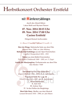 Herbstkonzert Orchester Erstfeld