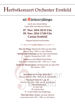Herbstkonzert Orchester Erstfeld