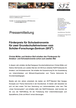 PM Reiff-Preis - SFZ