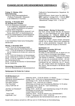 31.10.-07.11.2014 - Evangelische Kirchengemeinde Ebersbach an