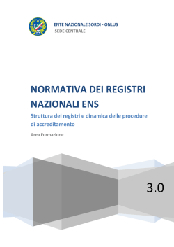 NORMATIVA DEI REGISTRI NAZIONALI ENS
