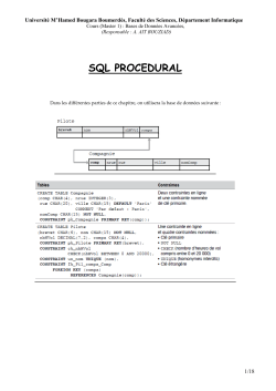 SQL PROCEDURAL