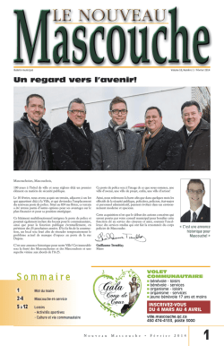 F&eacute;vrier 2014 - Ville de Mascouche