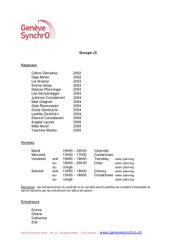 Groupe J3 Nageuses C&eacute;line Dematraz 2002 Olga Minko 2002 Lia