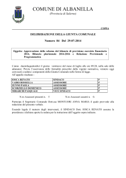 Approvazione dello schema del bilancio di previsione esercizio