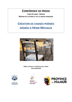 création de chaises-poèmes dédiées à henri michaux