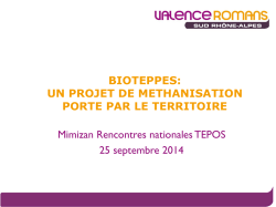 BIOTEPPES: UN PROJET DE METHANISATION PORTE PAR LE