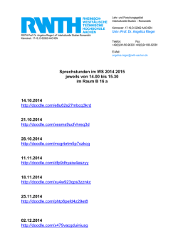 Sprechstundentermine