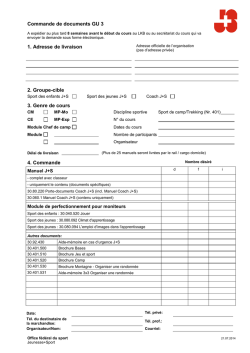 Dokumentationsbestellung Kaderbildung