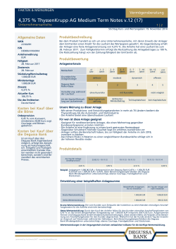 4,375 % ThyssenKrupp AG Medium Term Notes  v     - FactsheetsLIVE