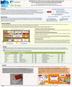 Identification des aliments de bon rapport qualit&eacute;