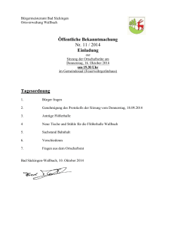 Bürgermeisteramt Bad Säckingen - Wallbach / Baden