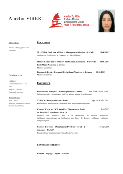 Amélie VIBERT - MBA de Droit des Affaires et de Management