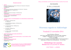 Programme du vendredi 21 novembre 2014