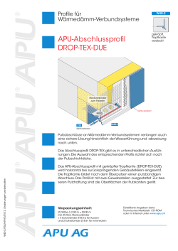 APU-Abschlussprofil DROP-TEX-DUE - Multipor