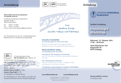 Hepatologie Workshop - Dr. Falk Pharma GmbH