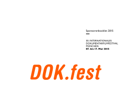 Sponsorenbooklet 2015 - DOK.fest München