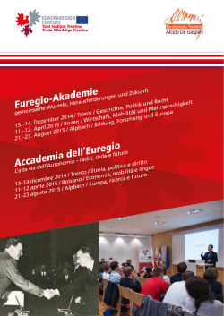 Euregio-Akademie Accademia dell Euregio - Europaregion Tirol