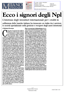 Eccoi signori degli Npl